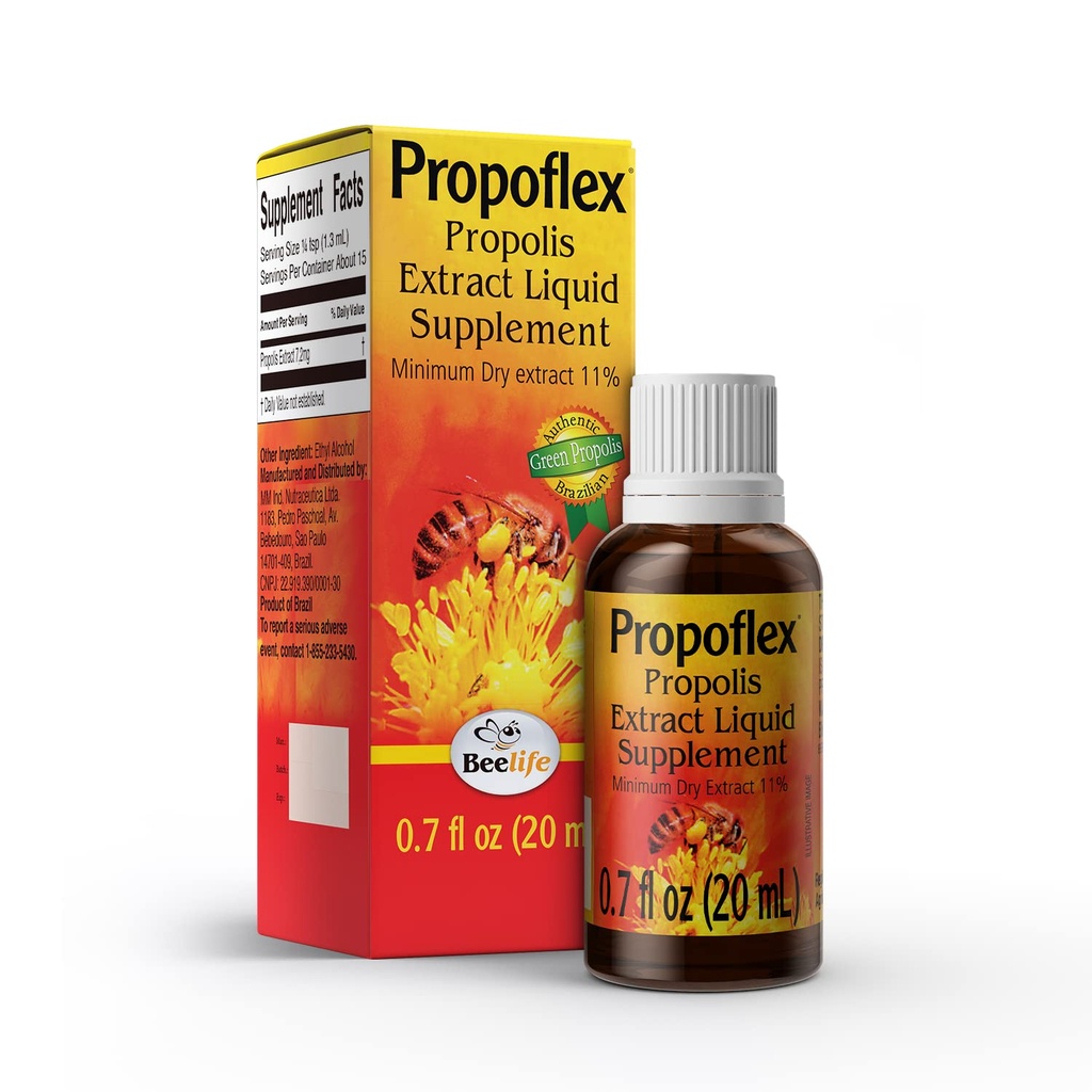 Beelife Brazilian Green Propolis Extract | 11% Tor extrakt, Bee Propolis Tincture, High Artepillin-C-nivåer - Natural & Kosher, Antioxidant | Rich Supplement for Health, Wellness-Propol Drops, 20ml