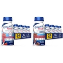 Säkerställ Plus Nutrition Shake med 16 Grams of Protein & Ensure Plus Nutrition Shake med Fiber, 16 Grams of Protein, Meal Replacement Liquid, Milk Chocolate, glutenfri, 8 Fl Oz (Pack of 24)