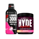 PROSUPPS L-Carnitine 3000 Stimulant Free Liquid Shots (31 portioner, Dragon Fruit) och Herr Hyde Signature Series Pre-Workout Energy Powdered Drink (30 portioner, vattenmelon) Bundle