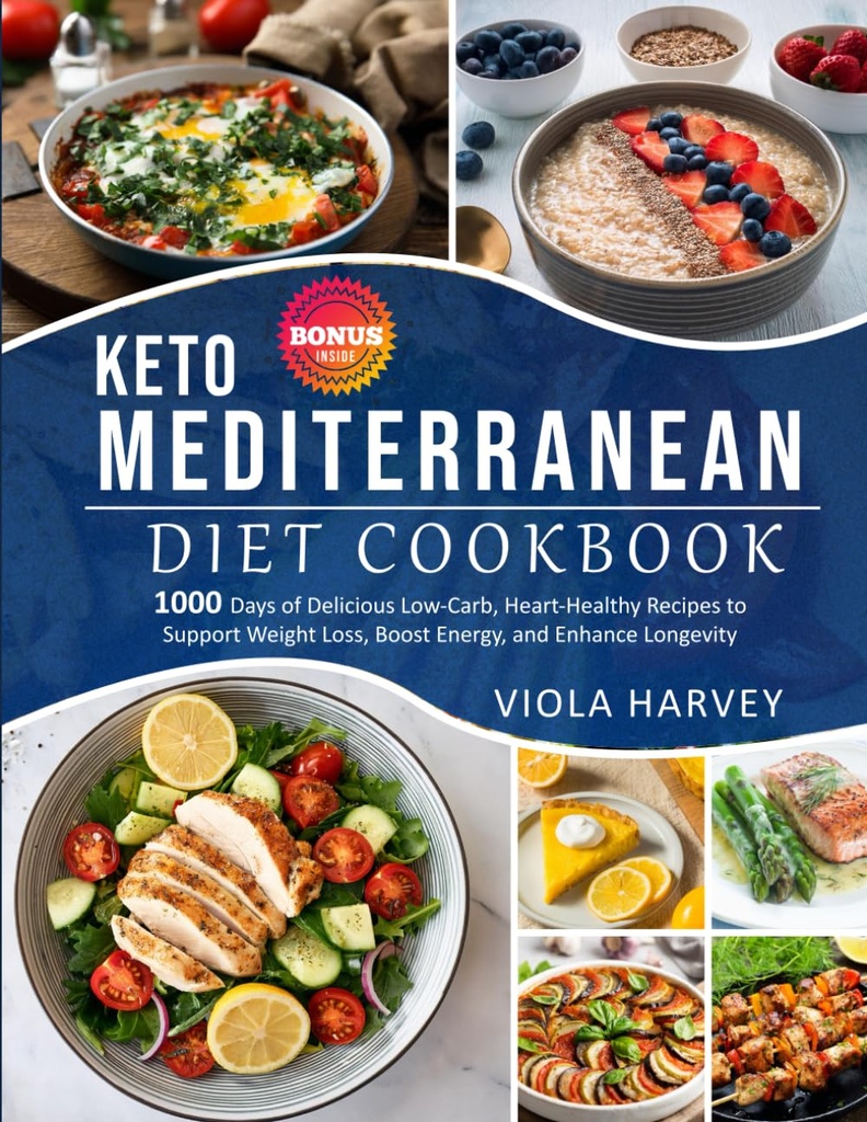 MEDITERRANEAN DIET COOKBOOK: 1000 dagar av läckra, lågkolhydrater, hjärta - hälsosamma recept för att stödja viktminskning, öka energi och förbättra livslängden