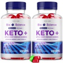 Rize labs - Bio Science Keto Plus Gummies för viktminskning, extra styrka, avancerad formel innehåller Apple Cider Vinegar Gummies (120 Gummies) (Pack of 2)