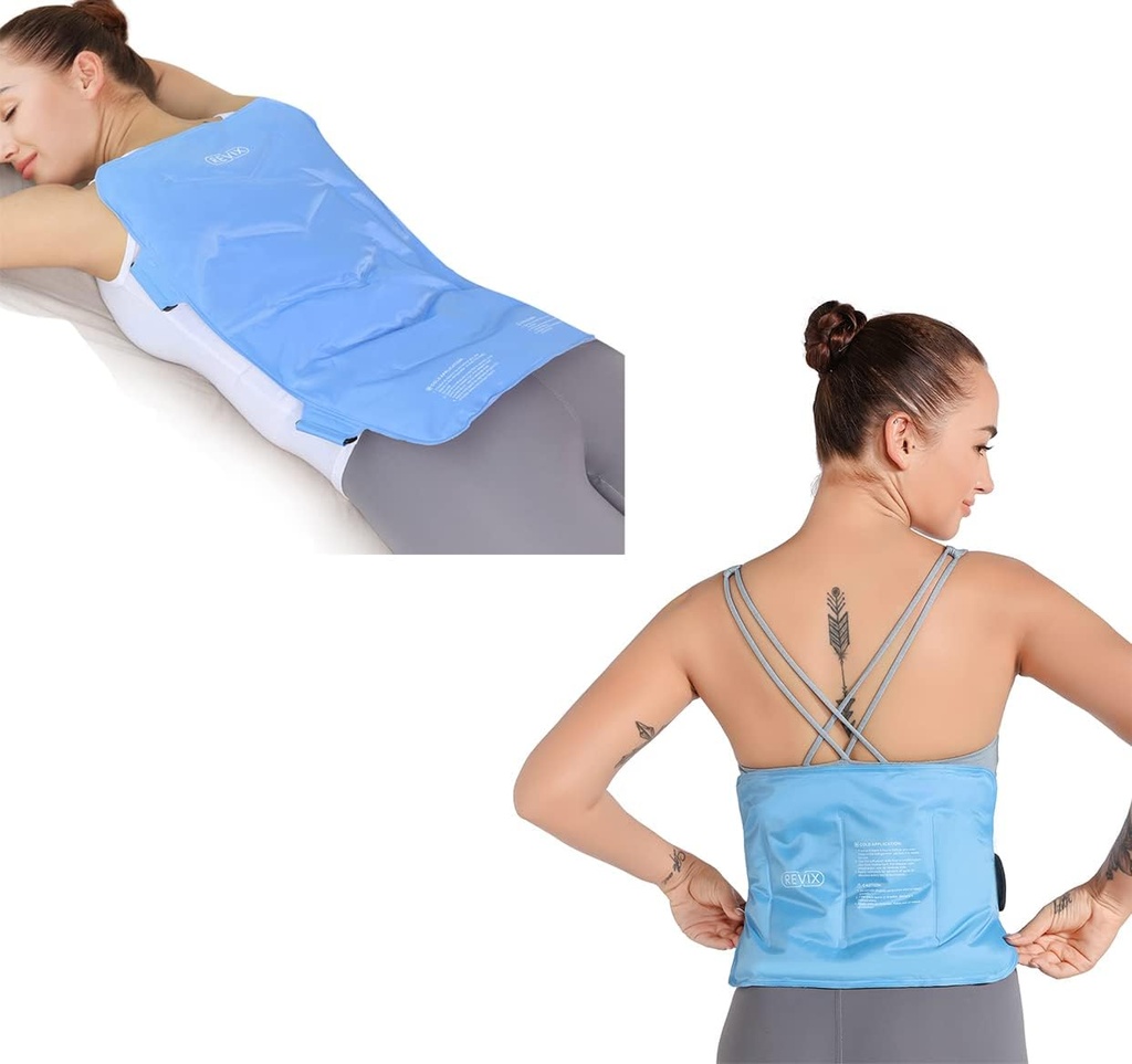 REVIX Full Back Ice Pack för skador återanvändbara och Gel Ice Pack för lägre ryggskador