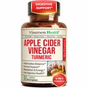 Organisk Apple Cider Vinegar med gurkmeja Curcumin Supplement & Ginger för Digestive Health, Metabolism, Energy & Joint Support - Organisk gurkmeja & Apple Cider Vinegar Capsules. 60 Vegan Non-GMO Caps
