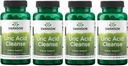Swanson Uric Acid Cleanse - Naturligt tillskott främja njurstöd - har en kraftfull kombination av 7 örter - (60 Veggie kapslar) 4 Pack