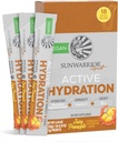 Sunwarrior Hydration Powder Electrolyte Packets Powder B12 Elderberry | Juicy Pineapple smaksatt 18 Stick Packs 126g Pouch | Vegan och växtbaserad sockerfri