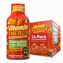 Vitamin Energy Focus+ Extra Strength Energy Shot Tropical Infusion 24 Pack, 260mg Natural Caffeine, B-Vitaminer, CoQ10, Aminosyror, Fokus, Produktivitet & Clarity, Zero Sugar, Gluten-Free, 1,93 fl oz