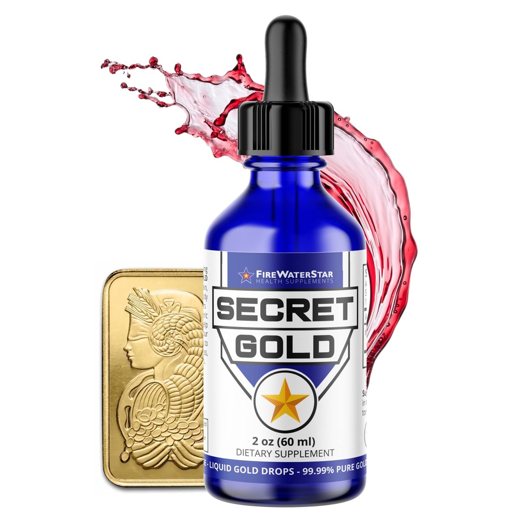 FWS Colloidal Gold Liquid Drops, Ascension Meditation Spiritual Aid Brain Boost, Enhance Awareness Clarity Dreams Intuition, Made från 99,99% Pure Swiss Gold, 100 ppm, Ruby Red, Real 24K