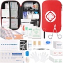 Mini Travel First Aid Kit, Emergency Kit med 201PCS First Aid Supplies och Waterproof Compact Bag, Survival Medical Kit för Home Car Office Camping Hiking