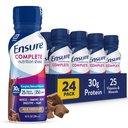 Säkerställ COMPLETE Milk Chocolate Nutrition Shake, Complete, Balanced Meal Replacement, Redo att dricka, 30g Protein, 25 Vitaminer & Mineraler, 10 fl oz-24 Pack