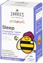 Zarbee's Kids 1mg Melatonin Chewable Tablet, Drug-Free & Effective Sleep Supplement, Lätt att ta naturliga druvsmak tabletter för barn 3 och upp, 30 greve
