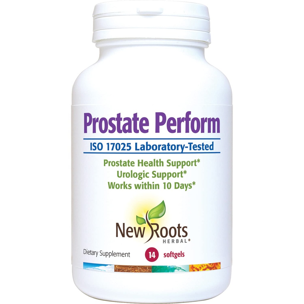 NYA ROOTS HERBAL Prostate Supplement Saw Palmetto | 16 Herbals: Plant Sterols, Rye Flower, Borage Oil, Cranberry, Olive Oil, Zink, Selen (14 Softgels) för urinhälsa
