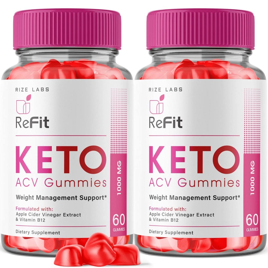 rize labs - Refit Keto ACV Gummies för avancerad viktminskning med Apple Cider Vinegar, Supplement, Hjälper till att minska Belly Fat, för extra styrka (120 Gummies)
