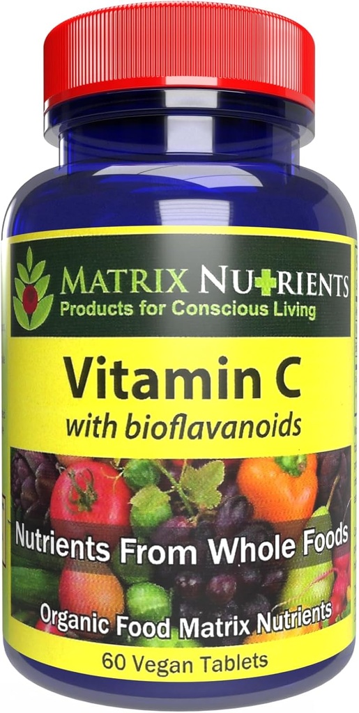 Vitamin C - Premium kvalitet med BIOFLAVANOIDS! - Högsta absorptionshastighet, 100% organiska naturliga ingredienser - Immun Boosting, Energy Lifting! - Vegan tabletter (60ct)