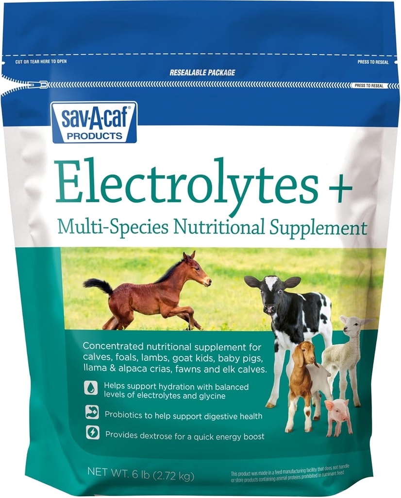 Sav-a-Caf Electrolytes PlusTM Supplement | 6 Pound (6 LB) Bag