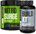 Jacked Factory Nitrosurge Pre-Workout i Blue Raspberry & Build XT Muscle Building Bundle för män och kvinnor