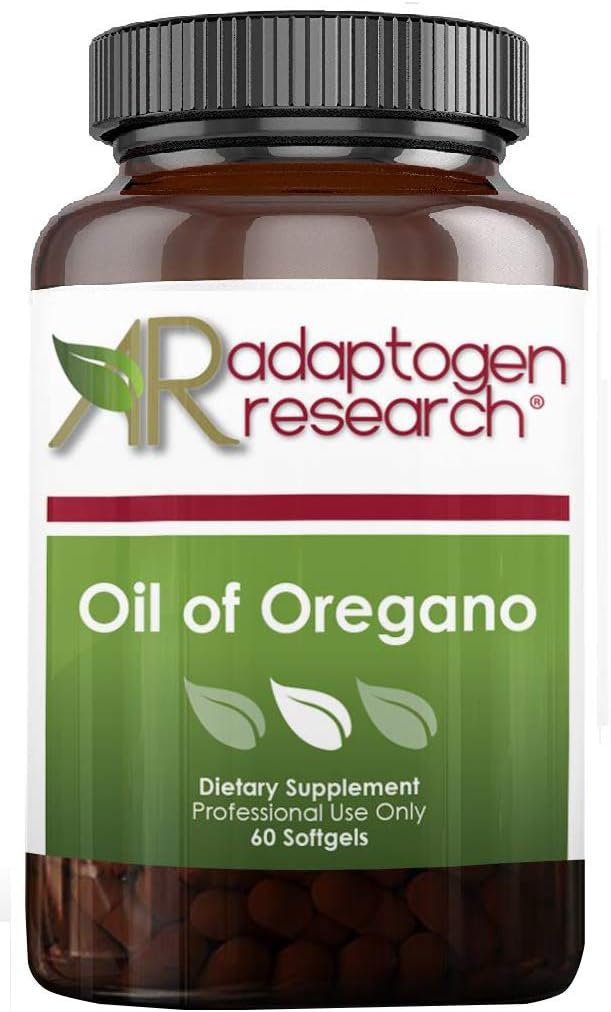 Olja av Oregano Softgels - Oregano Oil Supplement med högt koncentrerad Carvacrol - Stöder Intestinal rensning - Små piller (60 Softgels) Guld