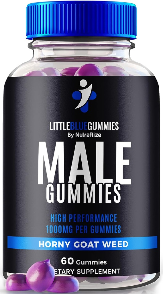 Little Blue Gummies for Men, Premium Male Supplement for Daily Nutrition, LittleBlue Gummy, All-Natural Multivitamin för Peak Performance och Overall Health, Officiella Recensioner (60 Gummies)