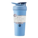 BlenderBottle Sport Sleek Insulated Stainless Steel Shaker Bottle med Wire Whisk, 25-Ounce, Dusty Blue - Protein Shakes & Hydration för idrottare & Fitness Enthusiasts, Easy Mixing, Slim Easy to Hold, håller Drinks Cold, Lockable Lid