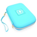 CASEMATIX 8 " Turkoise Asthma Inhaler Case för Travel Fits Spacer, Mask och Tillbehör, Inkluderar fall endast