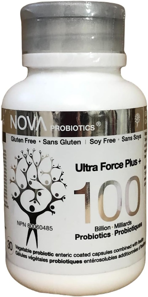 NOVA Probiotics Multi-Strain Ultra Strength Plus + 100 miljarder probiotika per kapsel-30 VCaps