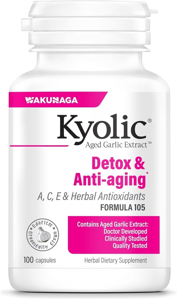 Kyolisk åldrande vitlök extrakt Formel 105, Detox & Anti-Aging