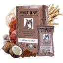 Wise Bar Adaptogen Mushroom Nutrition Bars med Reishi, Lions Mane & Ashwagandha, Organic Vegan & Gluten Free Snacks for Natural Focus, Energy & Immunity Support, Mocha Coconut Flavor, 12 Count