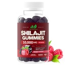 Shilajit Gummies 10 000 mg för män och kvinnor - Maximal styrka ren Himalayan Shilajit, Gluten-Free, icke-GMO, 100% vegetarisk - naturlig hallon smak - 60 greve