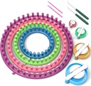 READAEER Round Knitting Looms Set Craft Kit Tool med Hook Needle och Pompom Maker