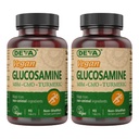 DEVA Vegan Glukosamin-MSM-CMO & Gurkmeja Supplement - Gluten Fri Plant Baserat Nutritional Supplement - 90 tabletter (Pack of 2)