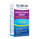 RectiBiom Probiotic Hemorrhoid Relief Suppositories med hud lugnande naturliga ingredienser, snabb lättnad. Hyaluronsyra och gurkmeja extrakt, Vegan, Glutenfri formulering
