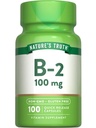 Naturens sanning B2 Vitamin | 100mg | 100 kapslar | Non-GMO & Gluten fri tillägg | Riboflavin