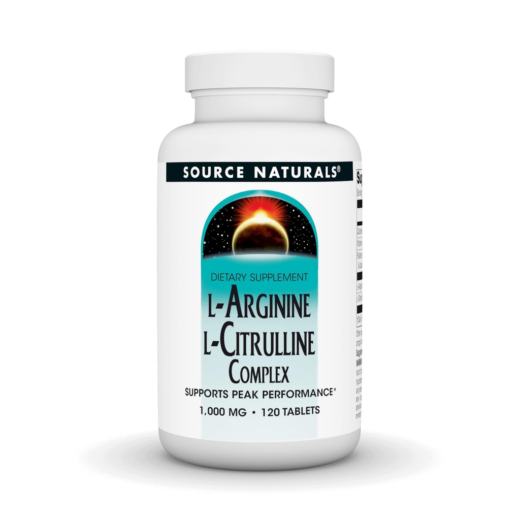 Källa Naturals L-Arginin L-Citrulline Complex, 120 tabletter, 1000 mg