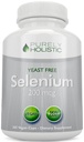 Selen 200mcg - 365 Vegan kapslar inte tabletter - ren och jästfri L-selenometionin för förbättrad absorption - sköldkörtel, hjärta och immunsystemstöd - Antioxidant Trace Mineral - Made in USA