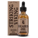 Slående Viking Sandalwood Beard Oil för Män - 2 Fl Oz, Sandalwood Scent - Natural Hydrating & Softening Beard Care med Argan, Jojoba, Almond & Tea Tree - Icke-Greasy, Fast-Absorbing Formel