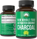 Peak Performance Aktiverade Charcoal Vegan kapslar från Wild Harvested Coconut Shells. Bästa säkra kol piller tillskott för Detox, gas lättnad, uppblåsthet för män och kvinnor 90 alla naturliga tabletter