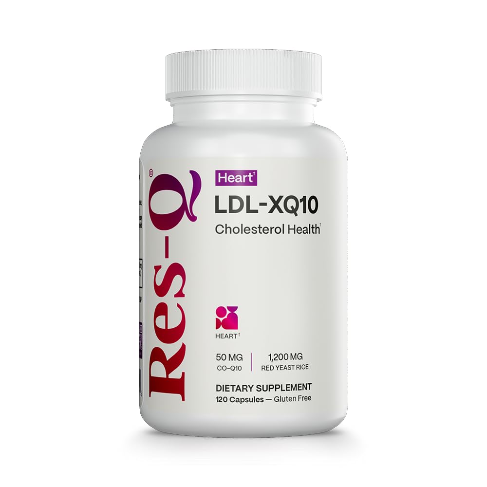 Res-Q LDL-XQ10 (tidigare LDL-X) Red Yeast Rice och CoQ10 Supplement,120 kapslar