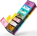 Extra stor vecka piller organisatör 2 gånger om dagen - Betife 7 Day Pill Box, AM PM Pill Case med Double Layer Jumbo Compartment for Pills, Vitamin, Fish Oil, Supplements (Rainbow)