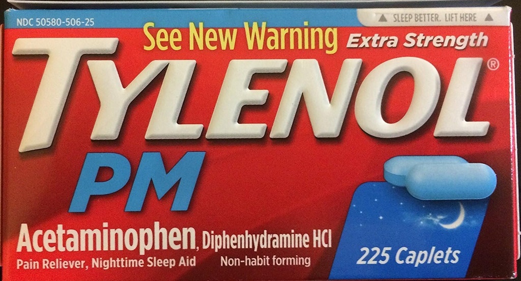 Tylenol PM Extra Strength Caplets (225 ct) (2 Pack)