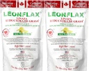 Leonflax 100% autentisk kanadensisk linfröpulver, allt naturligt, högt fiberinnehåll, kosttillskott för att förbättra din matsmältningshälsa, Omega 3, 6 & 9, 18 Oz, väska (1) (2) (2)