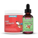 WONDER PAWS Heart + Vitality Superhero Chews Plus Milk Thistle Drops - för hundar hjärthälsa, cirkulation, Liver & Immune Support - Hjärta + Vitalitet 90 Chews - Milk Thistle Drops 2 Ounces