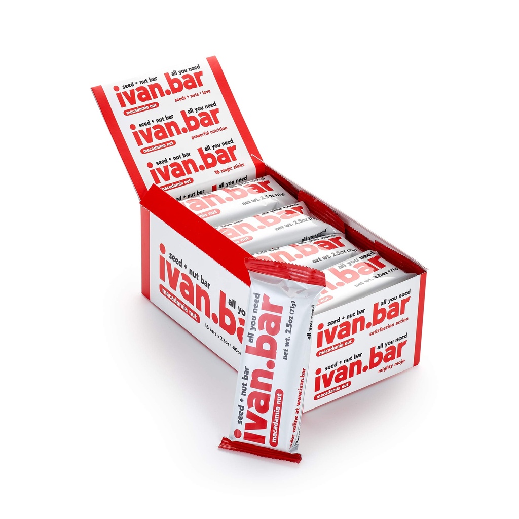 Protein Packed Energy Snack Bar | Ger hälsosam energi | Vegan, alla naturliga ingredienser | Soja, Dairy & Gluten Free (Almond Macadamia, 2.5 Ounce (Pack of 16 Bars)