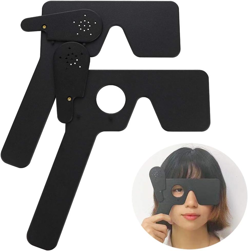2 Pack Ophthalmic Eye Occluder för ophthalmologists, Optometrists och ortoptists Eye Exam Tool (Black)