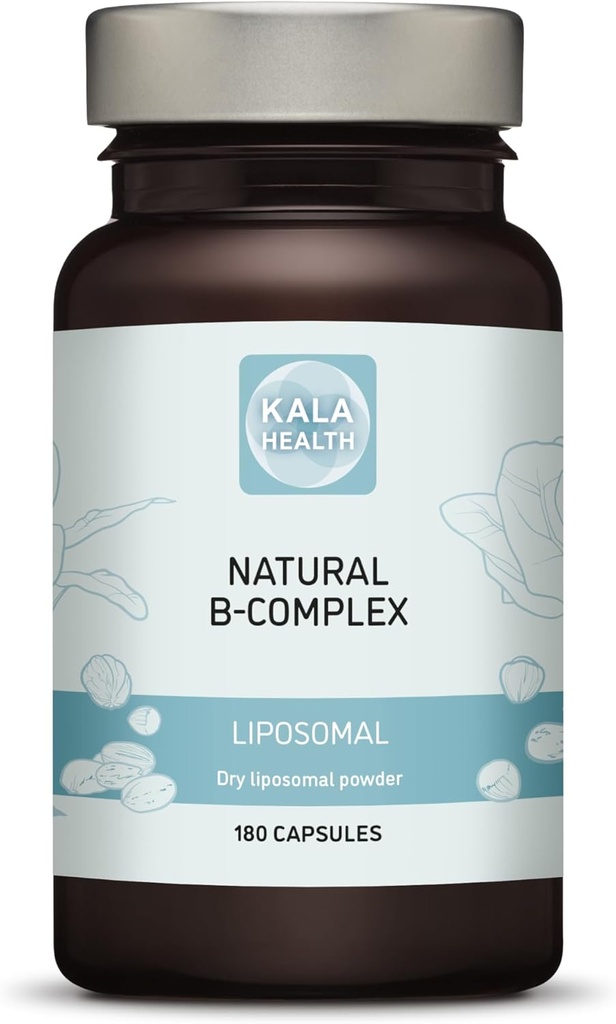 Naturliga liposomala B-komplexkapslar med alla 6 viktiga B-vitaminer (180)