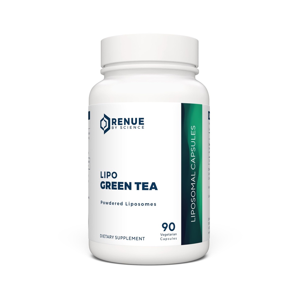 Renue By Science Green Tea Extract | Hög styrka Liposomal Supplement | 90 kapslar - 75mg Grönt te per servering | Icke-GMO | Tillverkad i USA och tredjepartstestade