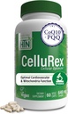 Health Thru Nutrition CoQ10 Plus PQQ och Red Spinach | Cellurex | Cellular Optimizer för hjärncirkulationsenergi och Mitochondria Function Support | Certified Vegan | Non-GMO (Pack of 60)