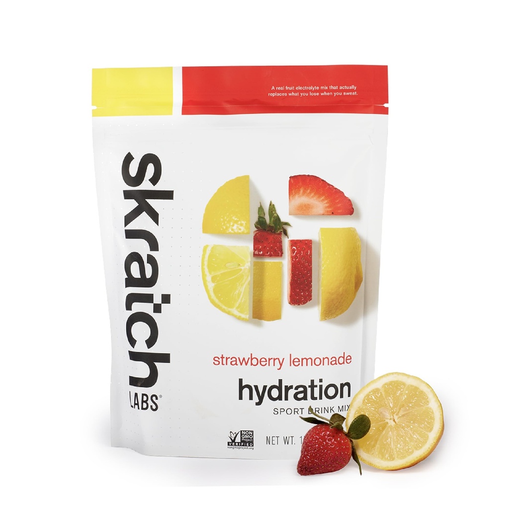Skratch Labs Hydration Powder | Sport Drink Mix | Electrolytes Powder för träning, uthållighet och prestanda | Strawberry Lemonade | 20 portioner | Non-GMO, Vegan, Kosher