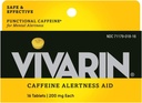 Vivarin, koffeinpiller, 200 mg koffein i varje tablett, säkert och effektivt hjälper dig att hålla dig vaken, varningshjälp, energiförsörjning, 16 tabletter - 5 Pack