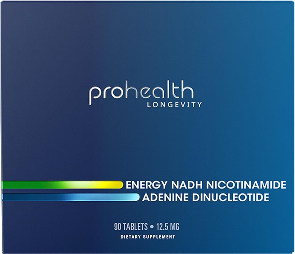Energi NADH - Öka NAD (12.5 mg, 90 tabletter) Öka energi, mental klarhet, varning och koncentration | Unik cellulosa matrisbeläggning för förbättrad absorption | Glutenfri | Mjölkfri