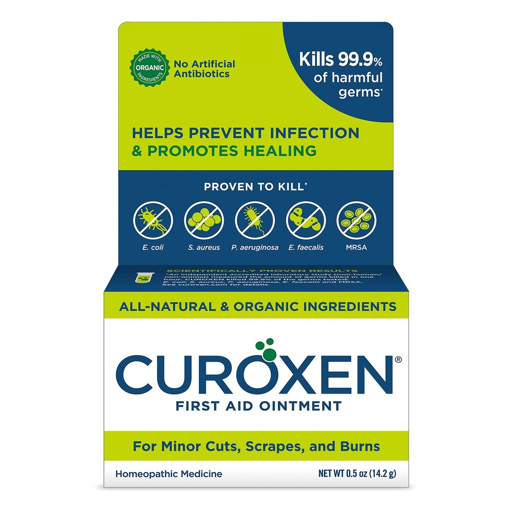 CUROXEN Första hjälpen Antibiotisk salva, 0.5oz | All-Natural & Organic Ingredients (0.5oz Vertical)