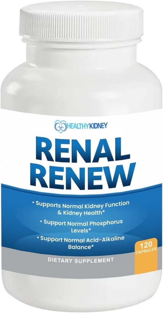 Renal Renew: Advanced Kidney Cleanse Detox & Repair Kidney Support Supplement. Genombrott Smart Kidney Supplement Föryngrar njurhälsa 120 Caps
